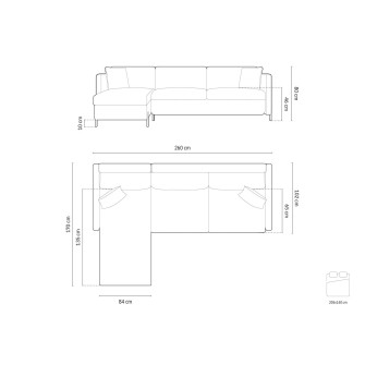 Sofa DREAMS (Extendable)(Corner S)
